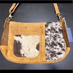 Chloe & Lex leather & cowhide purse